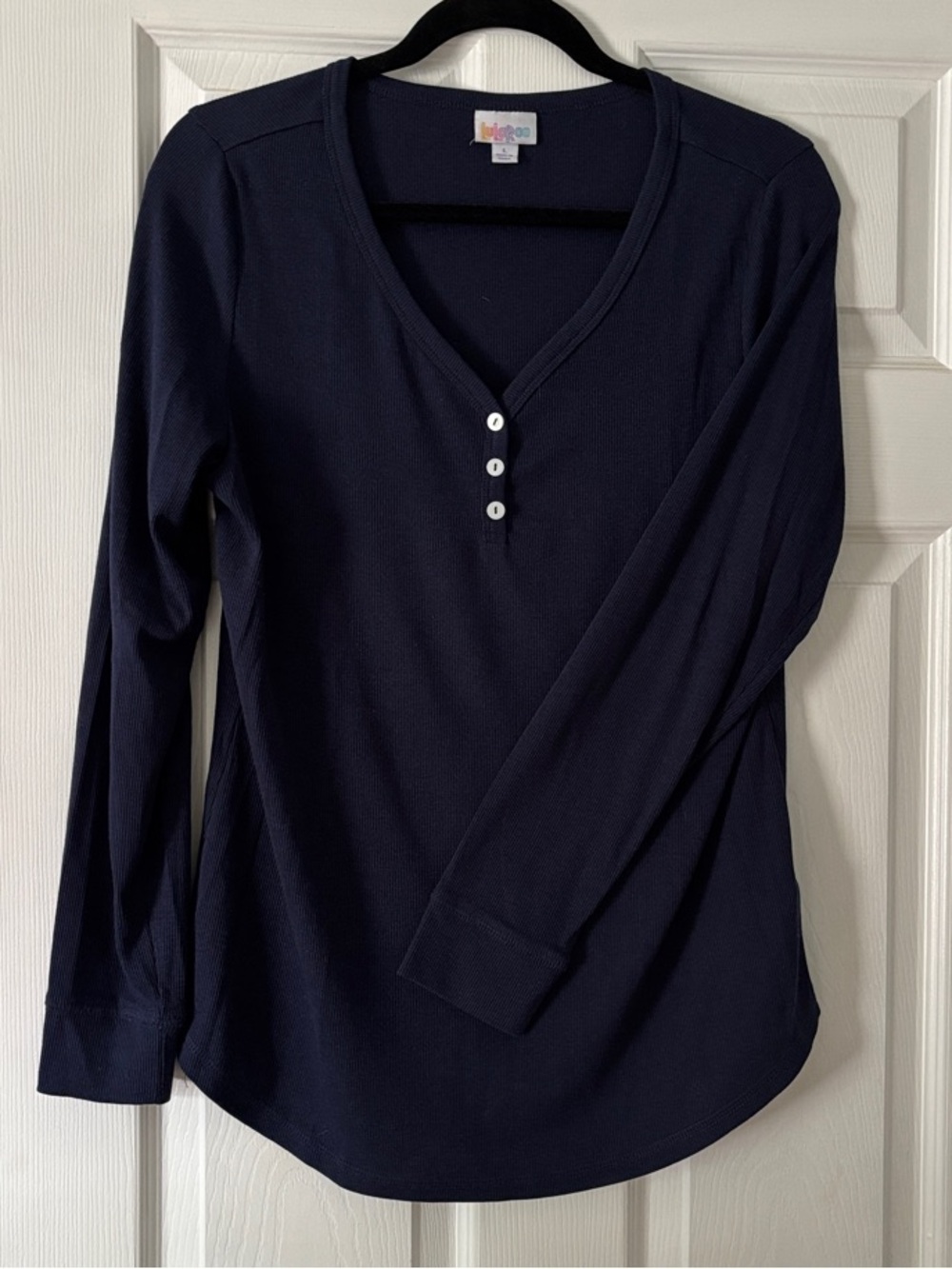 LuLaRoe Navy Blue Long-Sleeve Henley